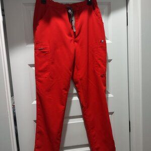 Figs -Pop Red Yola Skinny Scrub Pants
